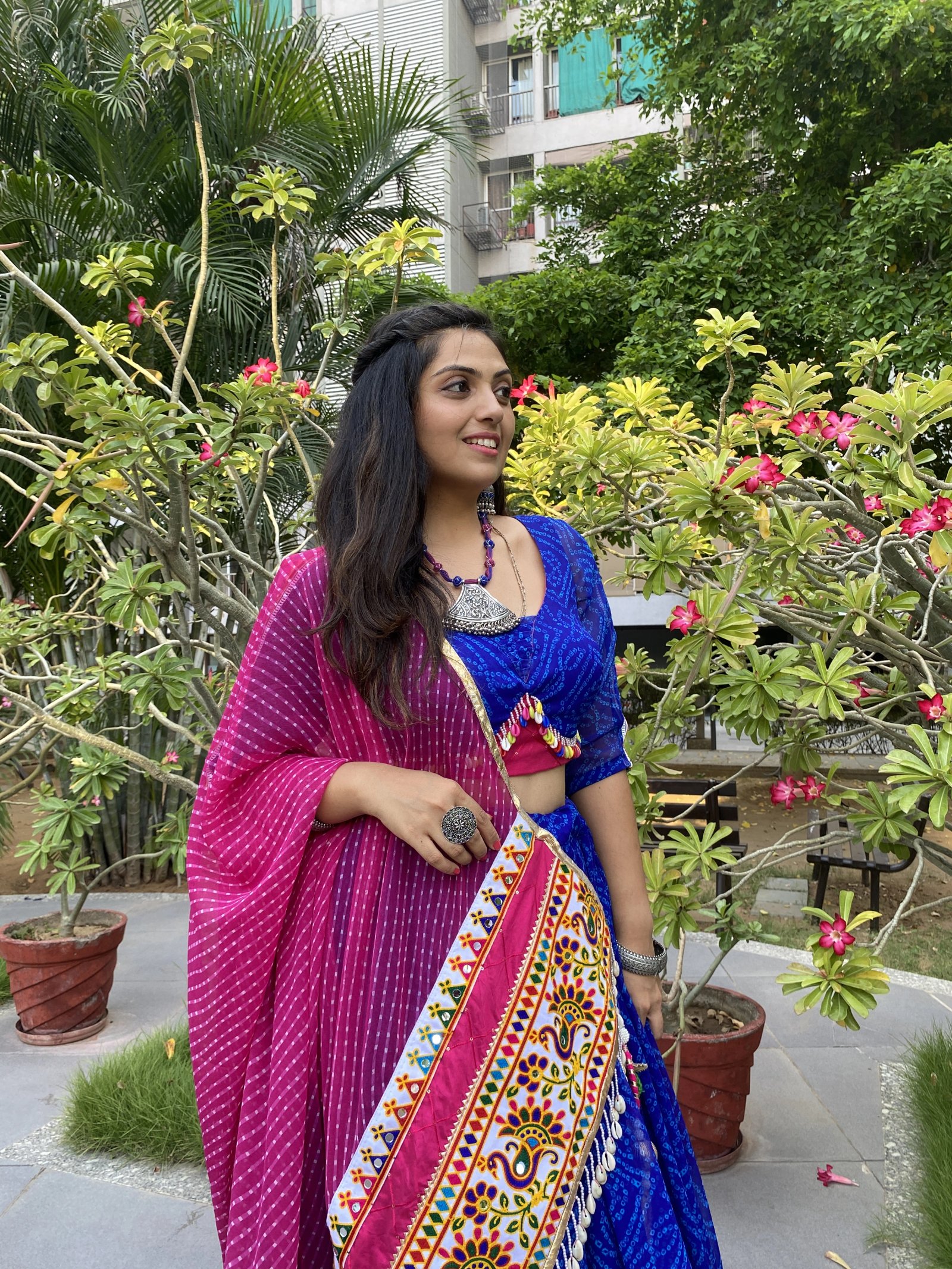 Blue Georgette Leheriya - image 1